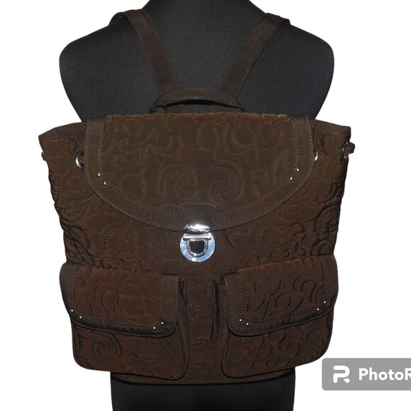 Vera Bradley Quilted Chocolate Brown Backpack main image 8